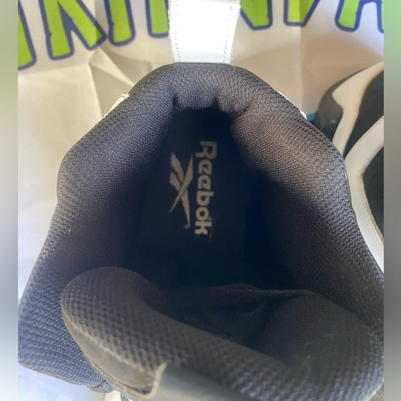 Reebok Kamikaze II (Shawn Kemp) Black and White Sneakers Size 11.5 - Picture 5 of 10